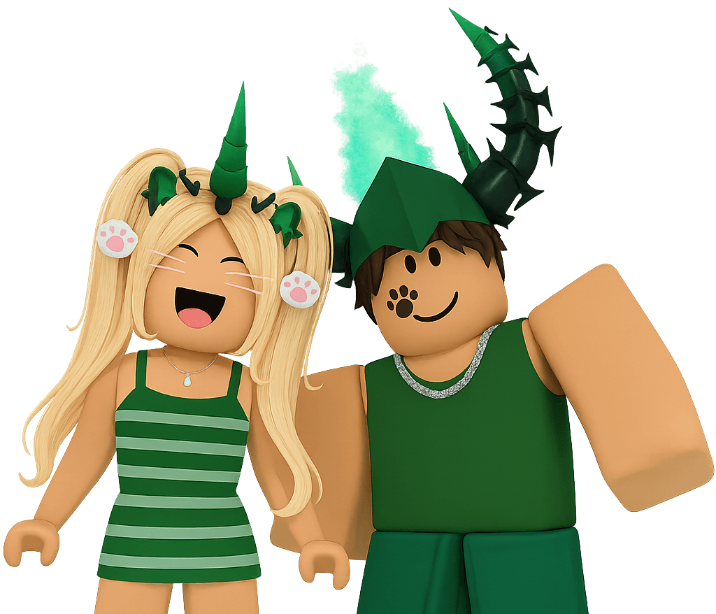 Avatar Roblox putih dengan topi bajak laut